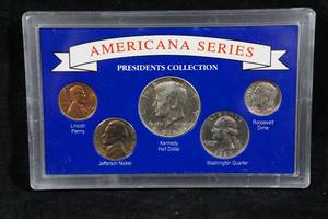 Americana Series US Coin Set - Silver Kennedy, Quarter, and Dime