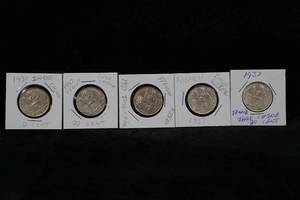 1937 French Indo-China 20 Cent Coins