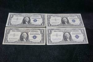 1957-B US $1 Silver Certificates - Blue Seal