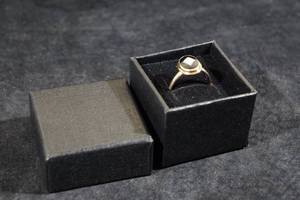 Ladies 10K Yellow Gold Onyx and Diamond Ring