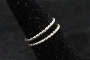 Ladies Sterling Silver Twisted Band Rings
