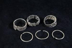 Ladies Sterling Silver Rings - All Cut