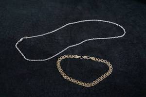 Sterling Silver Rope Necklace and Link Bracelet