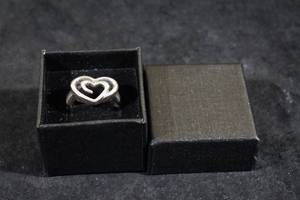 Ladies Sterling Silver Heart Ring