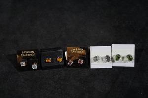 5 Pairs of Sterling Silver Stud Earrings