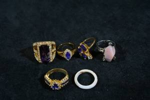 Assorted Rings - Gold Tone