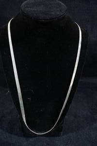 Silver Tone Herringbone Necklace