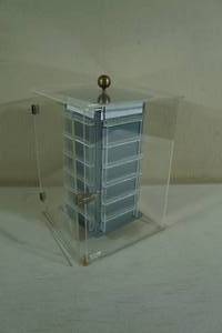 Clear Rotating Table Top Earring and Pendant Display Case
