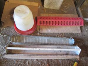 lot 145 image: Chicken feeders...