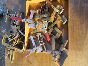 lot 158 image: Box of clamps (see photos )...