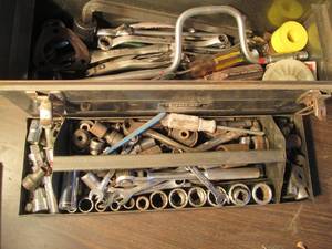 lot 166 image: Homak toolbox with sockets, wrenche...