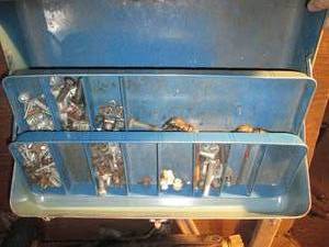 lot 191 image: Sportsmaster toolbox with misc hard...