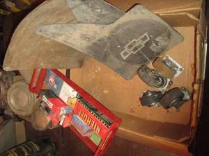lot 205 image: Misc car parts including spark plug...