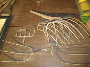 lot 214 image: 6 vintage pitchfork heads and a swe...