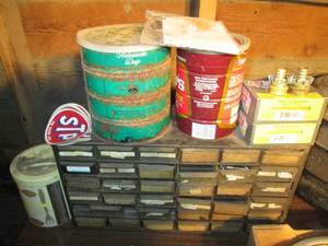lot 246 image: Small hardware organizer 1861...