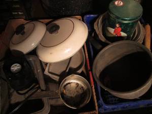 lot 247 image: Misc pots, pans and more (see photo...