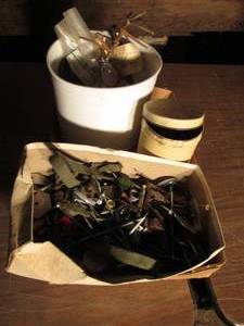 lot 353 image: 3 containers of misc hardware and o...