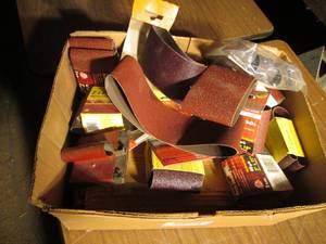 lot 364 image: Box FULL of sandpaper including san...