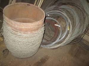 lot 404 image: Several coils of wire including gal...