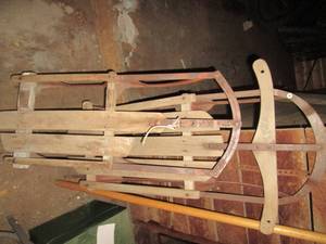 lot 422 image: 2 vintage toboggans...