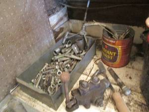 lot 28 image: Bin full of misc hardware, welding ...