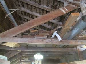 lot 106 image: Misc wood in rafters includes 210...