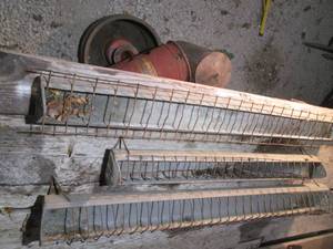 lot 556 image: 3 metal chicken feeders 2  48 lon...