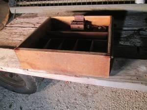 lot 569 image: Vintage wood cash drawer 1616...