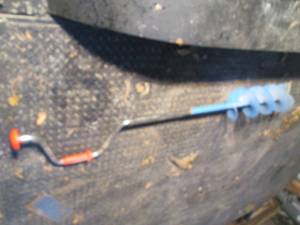 lot 596 image: Hand ice auger w 30 auger...