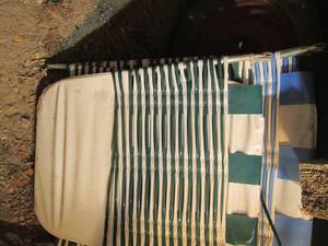 lot 645 image: 2 vintage lawnbeach chairs...