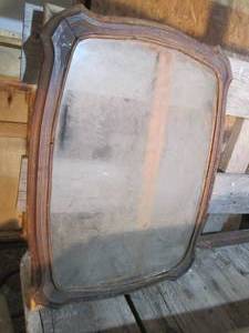 lot 644 image: Framed glass 1925 and wood fram...
