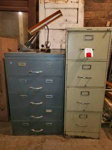 lot 488 image: 4 drawer metal file cabinet 1828...