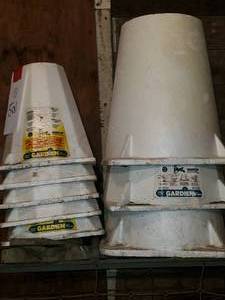 lot 501 image: 5 small and 3 large Styrofoam plant...
