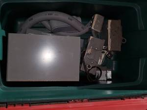 lot 510 image: Large tote with circuit boxes...