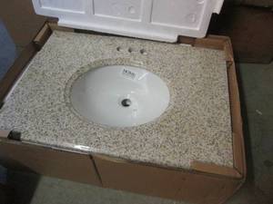 lot 24 image: (EW2) 31 x 22 Granite Vanity Top ...