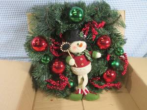 lot 29 image: (EW6) 20 Lightup Snowman Wreath Un...