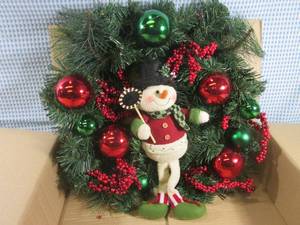 lot 33 image: (EW6) 20 Lightup Snowman Wreath Un...