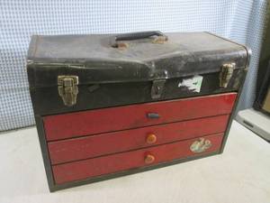 lot 108 image: (BR1) 3-Drawer Tool Box with Conten...