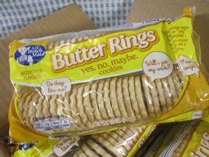 lot 130 image: (B-1) Case 12 Packs Butter Rings Co...