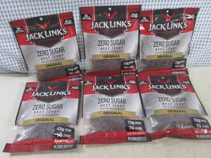 lot 147 image: (B-2) 6 Bags Jack Links Original Ze...