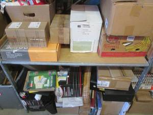 lot 159 image: (EW4) 2 Shelf Lot of Assorted Unsol...