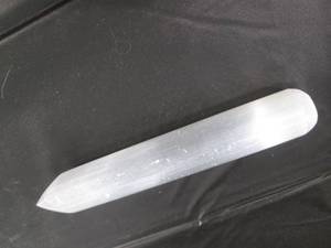 lot 184 image: (FS) Tumbled Selinite Massage Wand ...