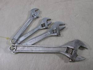 lot 236 image: (H-2) 4 Adjustable Wrenches 12 - 1...