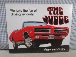 lot 242 image: (EC1) The Judge Pontiac GTO Tin Sig...