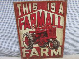 lot 244 image: (EC1) Farmall Tractor Farm Tin Sign...