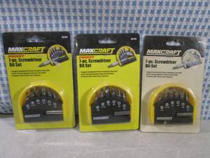 lot 266 image: (H-1) 3 - 7pc Screwdriver Bit Sets...