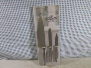 lot 294 image: (H-1) 3-Piece Stainless Steel Kitch...