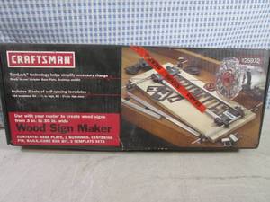 lot 303 image: (EW5) Craftsman Wood Sign Maker...