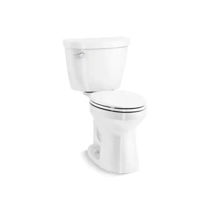lot 52 image: KOHLER Cimarron Revolution 360 Complete Solution 2-piece 1.28 GPF Single Flush Elongated Toilet in White, with Slow-Close Seat