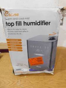 lot 25 image: Crane 1.2 Gal. Warm & Cool Mist Top Fill Humidifier with Remote for Medium to Large Rooms up to 500 sq. ft